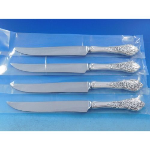 Florentine Lace by Reed and Barton Sterling Steak Knife Set Texas Sized Custom