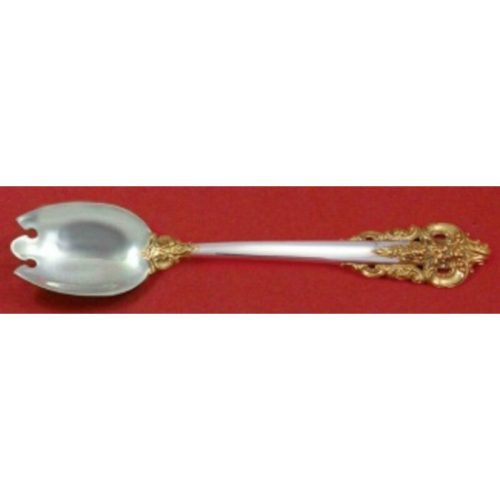 Grande Baroque Gold Accents by Wallace Sterling Ice Cream Dessert Fork Custom