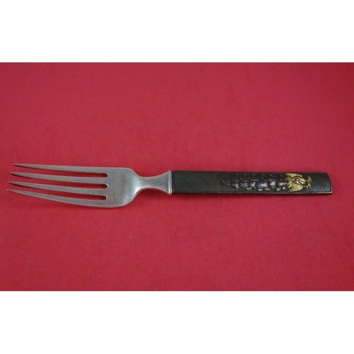 Kozuka by Tiffany and Co Sterling Copper Bronze Dinner Fork with Peacock 7 3/8″