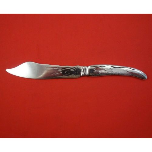 Lap Over Edge Acid Etched by Tiffany and Co Sterling Fish Knife HHAS w/ 3 Birds