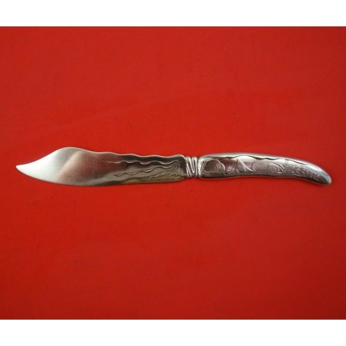 Lap Over Edge Acid Etched by Tiffany and Co Sterling Fish Knife HHAS w/ Oysters