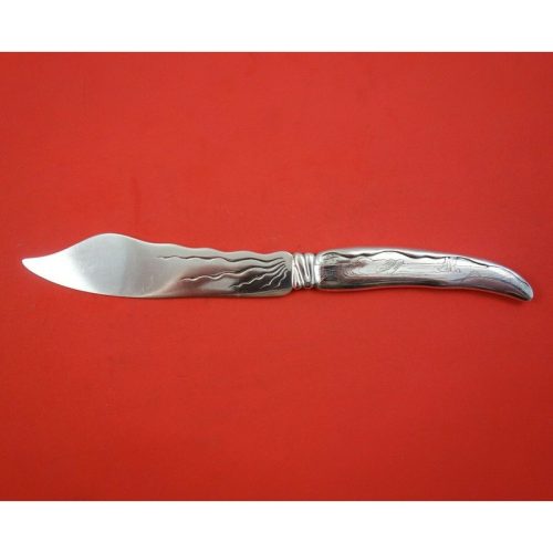 Lap Over Edge Acid Etched by Tiffany and Co Sterling Fish Knife HHAS with Ducks