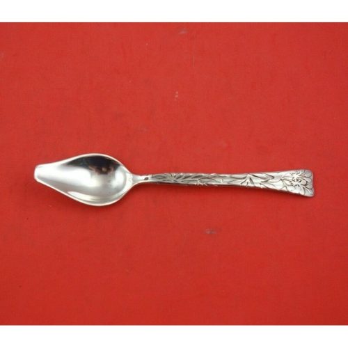Lap Over Edge Acid Etched by Tiffany and Co Sterling Grapefruit Spoon Scroll 6″