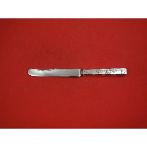 Lap Over Edge Acid Etched by Tiffany Sterling Dessert Knife HHAS w/Birds in Tree