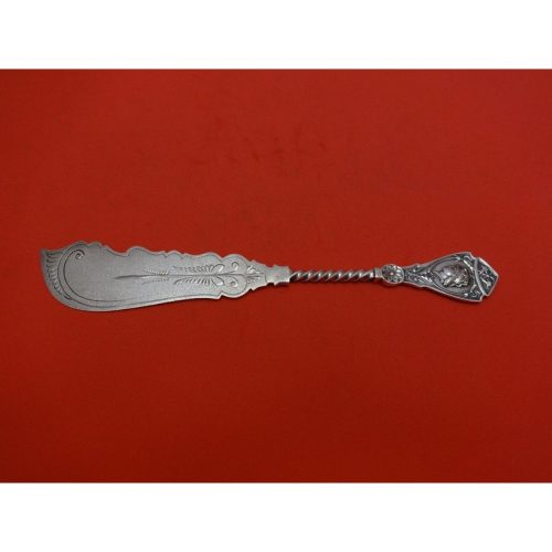 Medallion Twist Wood & Hughes Sterling Master Butter FH Brite-Cut Frosted 7 3/8″