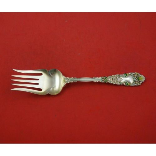 Renaissance by Dominick and Haff Sterling Salad Serving Fork Enamel 8 3/4″