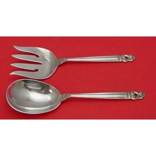 Royal Danish by International Sterling Salad Serving Set All Sterling 10″