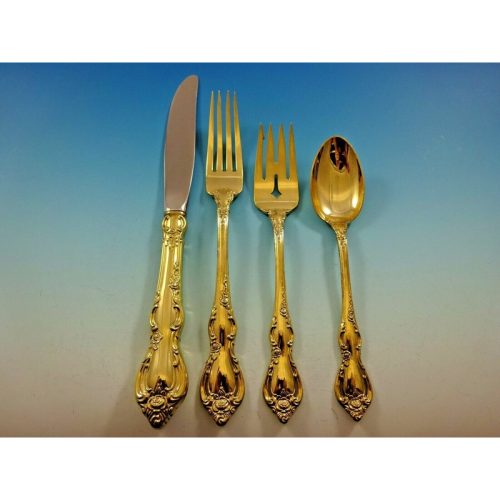 Spanish Provincial Vermeil By Towle Sterling Regular Size Place Setting(s) 4pc