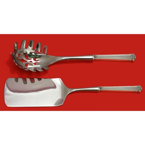 Theseum by International Sterling Italian Pasta Server Set 2pc HHWS  Custom