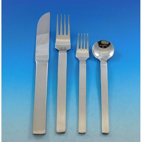 Trenton by Wallace Stainless Steel Flatware Set Service 24 pcs Estate Modern
