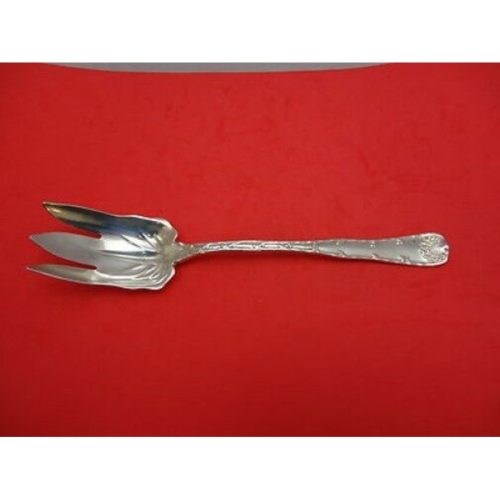 Wave Edge by Tiffany & Co.  Sterling Salad Serving Fork Pointed Tines 10 1/2″