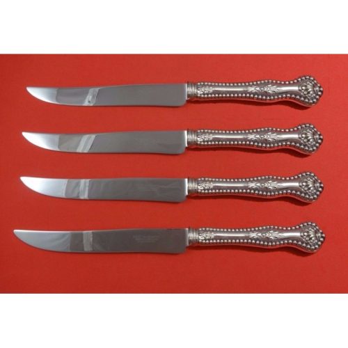 Charles II by Dominick and Haff Sterling Steak Knife Set 4pc Texas Sized Custom