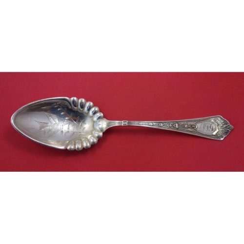 Cleopatra by Schulz and Fischer Sterling Berry Spoon Bird in Bowl BC 9″