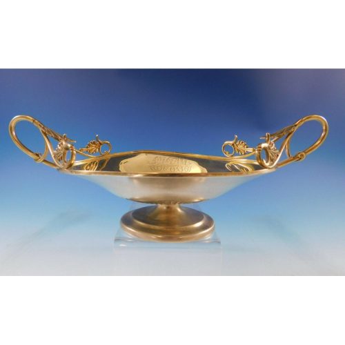 Early Tiffany and Co Sterling Sweet Meat Dish GW with Lotus Handles (#3010)