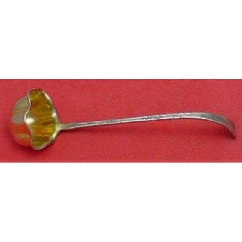 Lap Over Edge Acid Etched by Tiffany and Co Sterling Sauce Ladle Bird Tall Grass