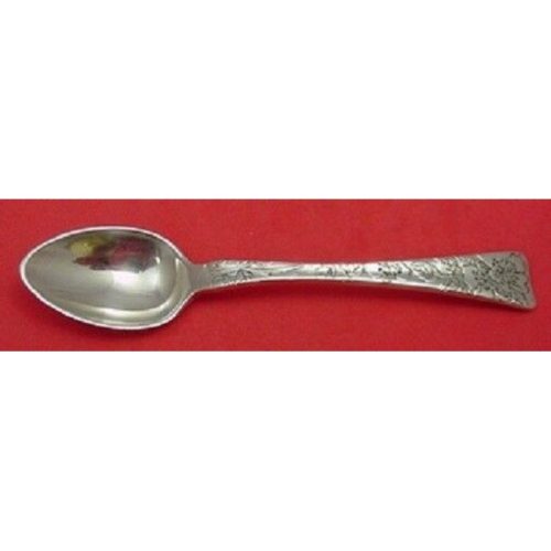 Lap Over Edge Acid Etched By Tiffany Sterling Demitasse Spoon w/ Eglantine 4″