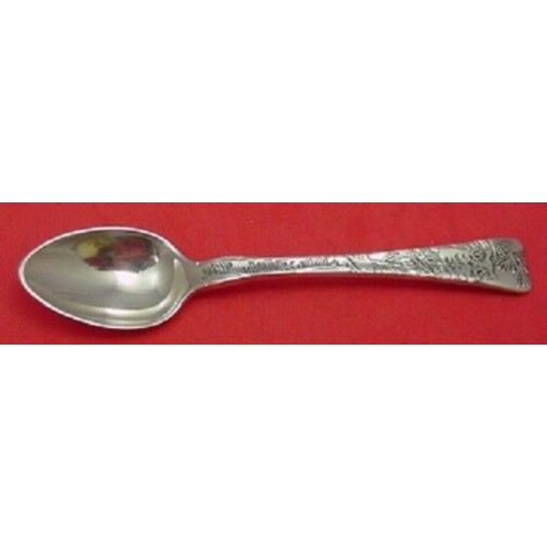 Lap Over Edge Acid Etched By Tiffany Sterling Demitasse Spoon w/ Owl 4″