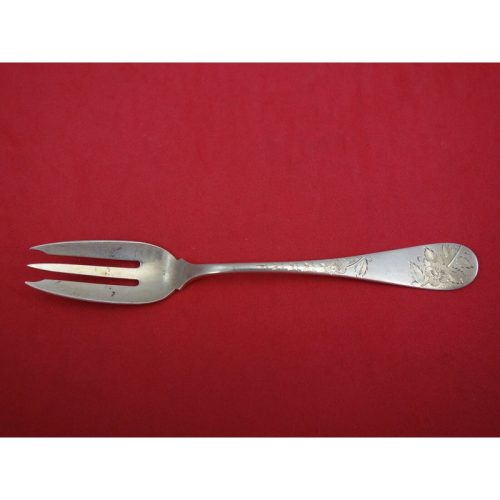 Old English Antique Eng w/ Flowers by Dominick Haff Sterling Pastry Fork Pansy