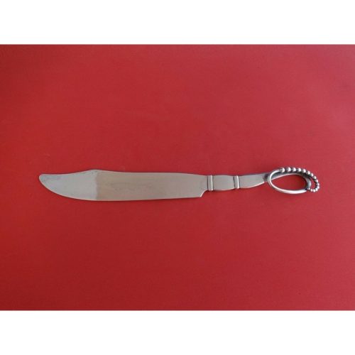 Ornamental #41 by Georg Jensen Sterling Cake Knife AS Hand Hammered 10 1/2″