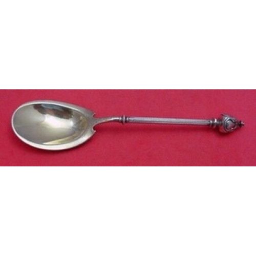 Gothic Dome by George Sharp Sterling Ice Cream Spoon Gold Washed BC 5 1/2″