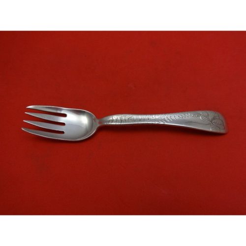 Lap Over Edge Acid Etched by Tiffany & Co. Sterling Fish Fork 4-Leaf Clover