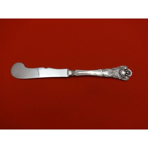 New Queens by Durgin Sterling Butter Spreader Flat Handle w/Notch Paddle 6″