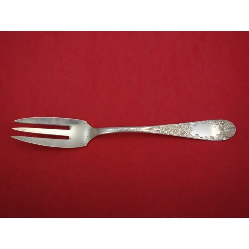 Old English Antique Eng w/ Flowers Dominick Haff Pastry Fork w/ Swirls 5 3/8″