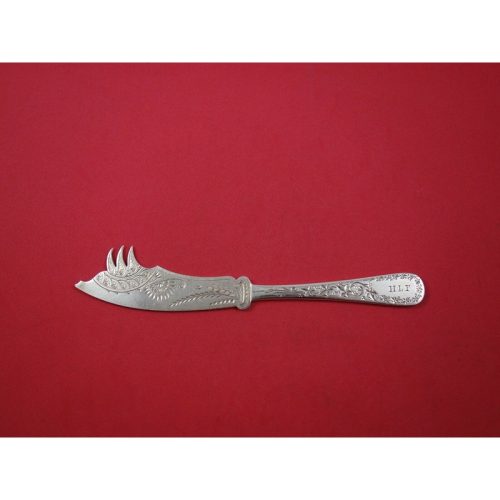 Old English Antique Engraved with Flowers by Dominick Haff Sterling Cheese Knife
