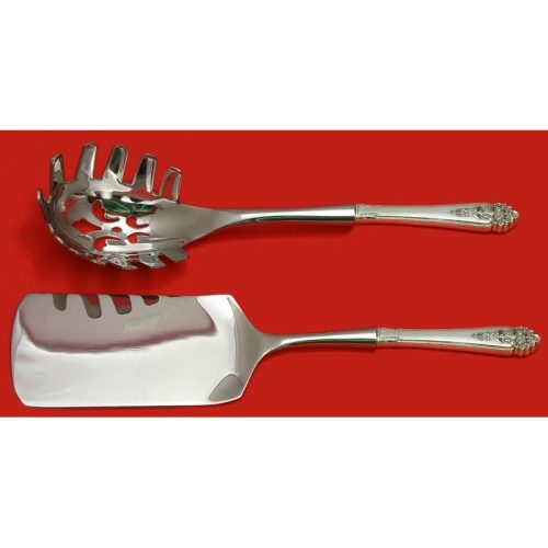 Queen’s Lace by International Sterling Italian Pasta Server Set 2pc HHWS  Custom