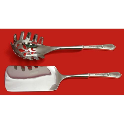 Sterling Rose by Wallace Sterling Italian Pasta Server Set 2pc HHWS Custom
