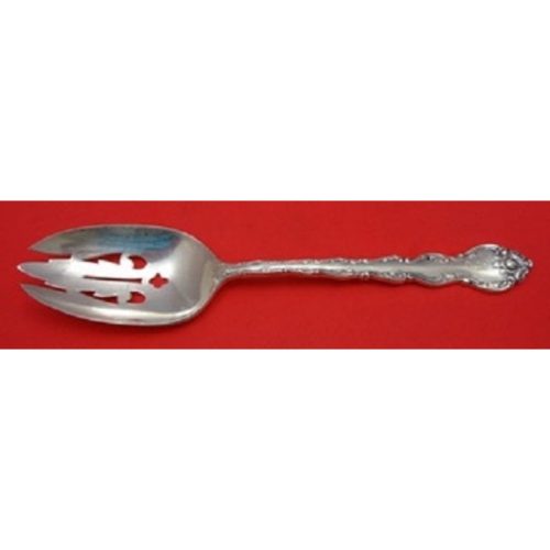 Feliciana by Wallace Sterling Serving Spoon Original 6-Hole Piercing 8 1/2″