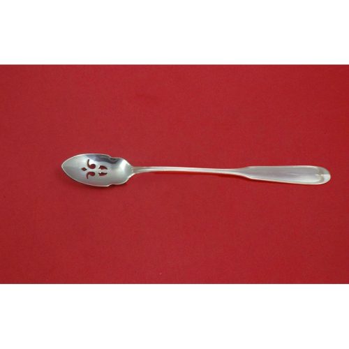 Fiddle Thread by Frank Smith Sterling Olive Spoon Pierced Long 71/8″ Custom