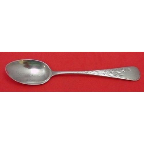 Marguerite Engraved by Gorham Sterling Coffee Spoon Souvenir “Christmas 1890”