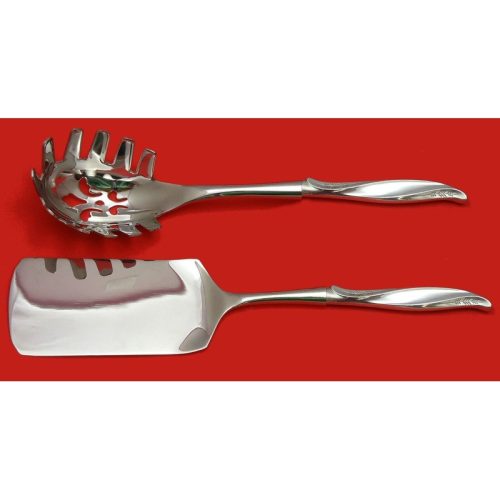 Pine Spray by International Sterling Italian Pasta Server Set 2pc HHWS  Custom