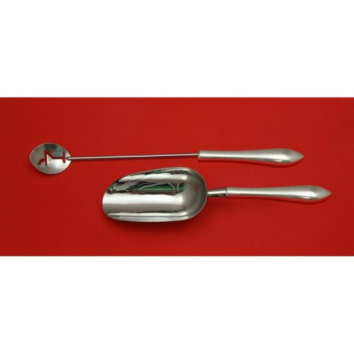 Pointed Antique Reed Barton Dominick Haff Sterling Bar Set 2pc Custom