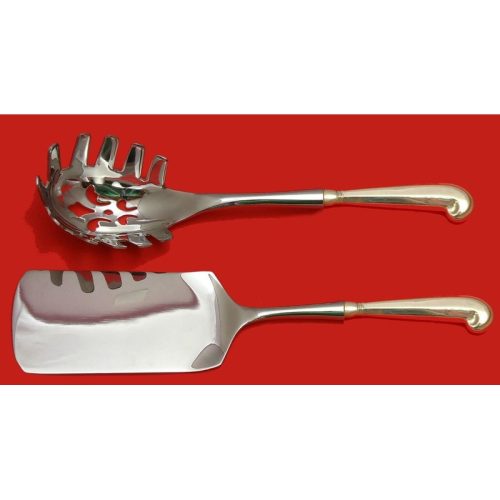 QUEEN ANNE-WILLIAMSBURG BY STIEFF STERLING ITALIAN PASTA SVR SET 2PC HHWS CUSTOM