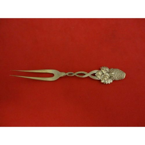 Strawberry Vine by Tiffany and Co Sterling Strawberry Fork 2-Tine Vermeil 4 1/2″