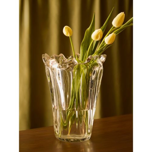 1950s Art Vannes Crystal Large Vase