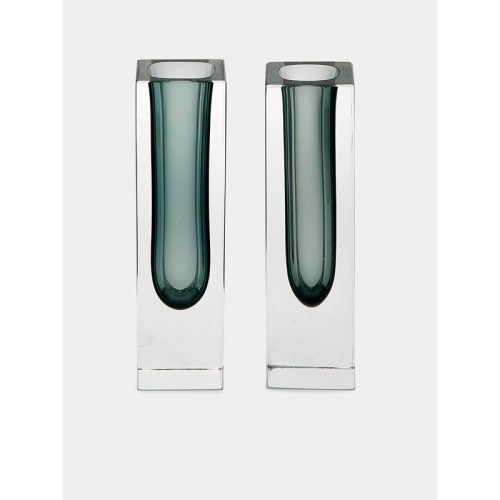1970s Sommerso Murano Glass Bud Vases (Set of 2)
