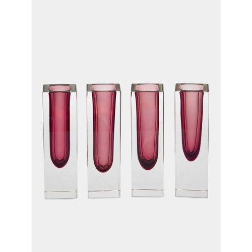 1970s Sommerso Murano Glass Bud Vases (Set of 4)