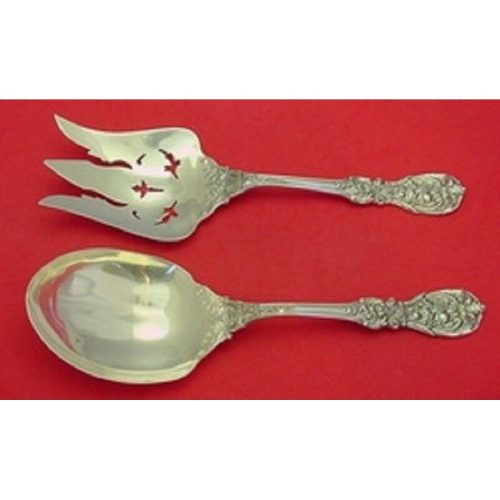 Francis I by Reed and Barton New Script Mark Sterling Salad Serving Set 2pc Pcd