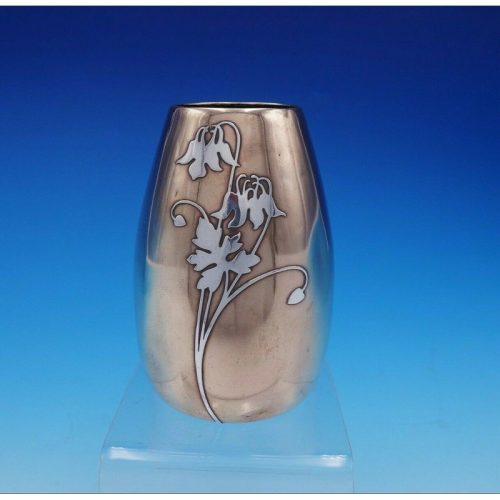 Heintz Art Metal Shop by Heintz Sterling and Bronze Vase #3640 (#3352)