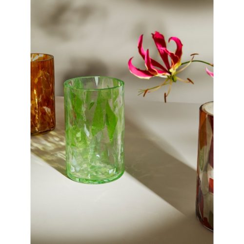Jade Hand-Blown Murano Glass Vase