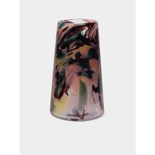 Marbled Hand-Blown Glass Vase