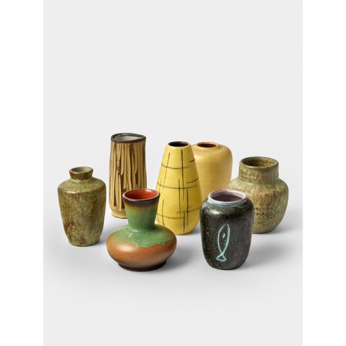 Mid-Century Ceramic Bud Vases (Set of 7)