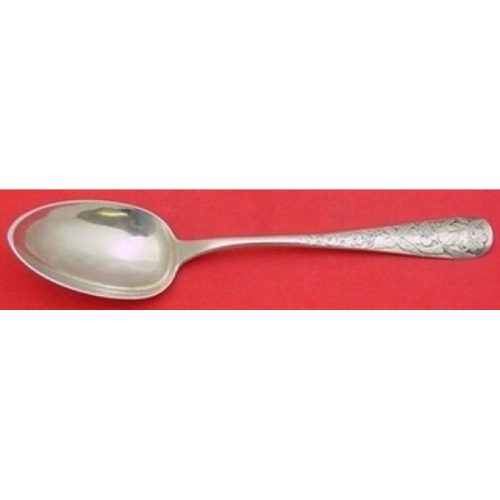 Pattern Unknown (Brite-Cut) by Duhme Sterling Serving Spoon Acid Etched 8 1/4″