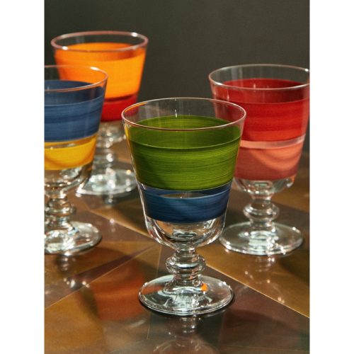 Portofino Hand-Painted Stemmed Glasses (Set of 6)