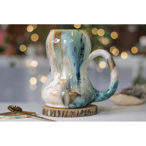 01-B Soft Earth Series PROTOTYPE Acorn Gourd Mug – TOP SHELF, 27 oz.