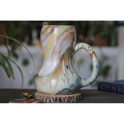 01-B Soft Earth Series PROTOTYPE Gourd Mug – TOP SHELF, 26 oz.