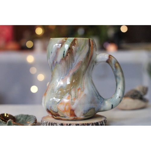 02-B Soft Earth Series PROTOTYPE Acorn Gourd Mug – TOP SHELF, 19 oz.
